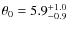 $\theta_0=5.9_{-0.9}^{+1.0}$