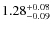 $\rm 1.28_{-0.09}^{+0.08}$