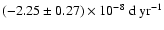 $(-2.25\pm 0.27)\times 10^{-8}~\rm d~\rm yr^{-1}$