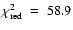 $\chi^2_{\rm red}~=~58.9$