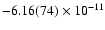 $-6.16(74)\times 10^{-11}$