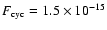 $F_{\rm cyc} = 1.5 \times 10^{-15}$