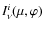 $I_{\nu}^i(\mu, \varphi)$