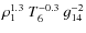 $ \rho_1^{1.3}~T_6^{-0.3}~g_{14}^{-2}$