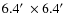 $6.4 \hbox{$^\prime$ }\times 6.4 \hbox{$^\prime$ }$