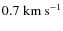 $0.7 \;\textrm{km s}^{-1}$