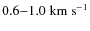 $0.6{-}1.0 \;\textrm{km s}^{-1}$