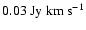 $0.03~{\rm Jy}~{\rm km}~{\rm
s}^{-1}$