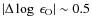 $\vert\Delta\log~\epsilon_{\rm O}\vert \sim 0.5$