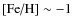 $\mbox{[Fe/H]}\sim -1$
