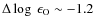 $\Delta\log~\epsilon_{\rm O} \sim -1.2$