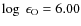$\log~\epsilon_{\rm O}=6.00$