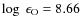$\log~\epsilon_{\rm O}=8.66$