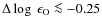 $\Delta\log~\epsilon_{\rm O}\la -0.25$