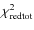 $\chi^2_{\rm red tot}$