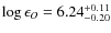 $\log\epsilon_O=6.24^{+0.11}_{-0.20}$