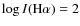 $\log I({\rm H}\alpha)=2$