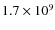 $1.7\times 10^9$