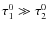 $\tau_1^0\gg \tau_2^0$