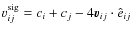 $v^{\rm sig}_{ij} = c_i+ c_j -4\vec{v}_{ij}\cdot
\hat{e}_{ij}$