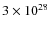 $3\times10^{28}$