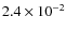$2.4\times10^{-2}$