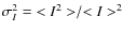 $\sigma_I^2={<I^2>}/{<I>^2}$