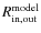 $R_{\rm in, out}^{\rm model}$