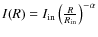 $I(R) = I_{\rm in}\left(\frac{R}{R_{\rm in}}\right)^{-\alpha}$