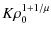 $\displaystyle K \rho_0^{1+1/\mu}$