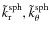 $\tilde{k}^{\rm sph}_{\rm r} , \tilde{k}^{\rm sph}_{\theta}$