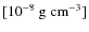 $[10^{-8}~{\rm g~cm}^{-3}]$