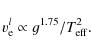 \begin{displaymath}v_{\rm e}^{l}\propto g^{1.75}/T_{\rm eff}^{2}.
\end{displaymath}