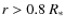 $r > 0.8 \ensuremath{\it ~R_{*}} {}$