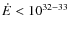 $\dot E < 10^{32{-}33}$