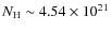 $N_{\rm H} \sim
4.54 \times 10^{21}$