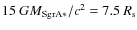 $15~G M_{\rm Sgr A*}/c^2=7.5~R_{\rm s}$