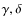 $\gamma, \delta$