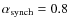 $\alpha_{\rm synch}=0.8$