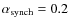 $\alpha_{\rm synch}=0.2$