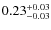 $0.23^{\rm +0.03}_{-0.03}$