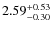 $2.59^{\rm +0.53}_{-0.30}$