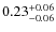 $0.23^{\rm +0.06}_{-0.06}$