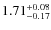 $\rm 1.71^{+0.08}_{-0.17}$