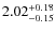 $\rm 2.02^{+0.18}_{-0.15}$