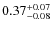 $\rm0.37^{+0.07}_{-0.08}$