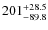 $201^{\rm +28.5}_{-89.8}$