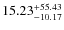 $15.23^{\rm +55.43}_{-10.17}$