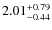 $2.01^{\rm +0.79}_{-0.44}$