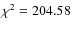 $\chi^{2}=204.58$